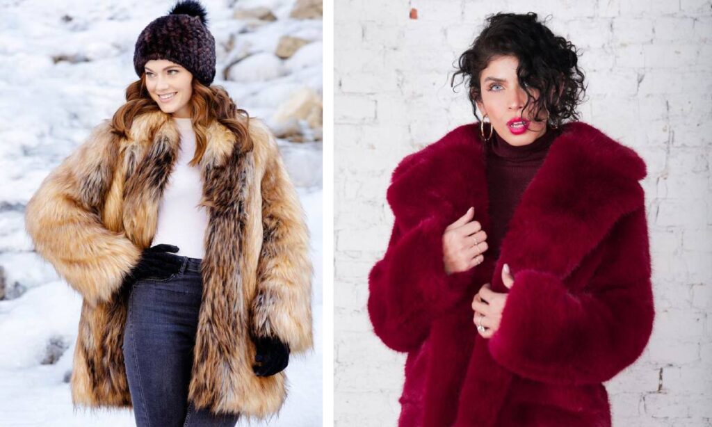 faux fur coats and stoles