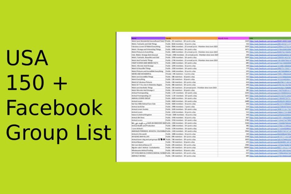 facebook group list
